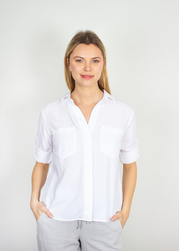 Bella Dahl split back button down shirt shopatanna