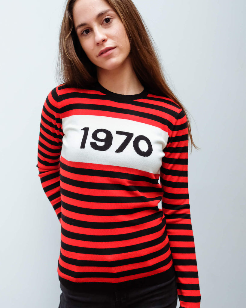 BF 1970 Striped jumper in red shopatanna