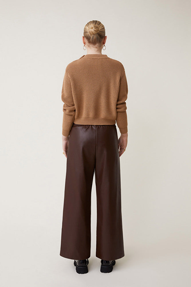 SUNCOO Johan Wide Leg in Choco