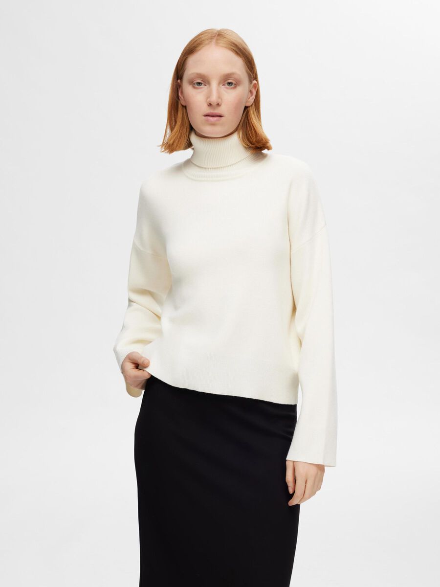 SLF Kamma Roll Neck Knit in Birch