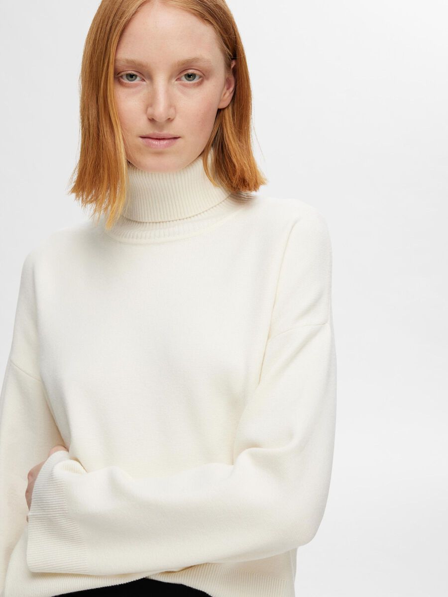 SLF Kamma Roll Neck Knit in Birch