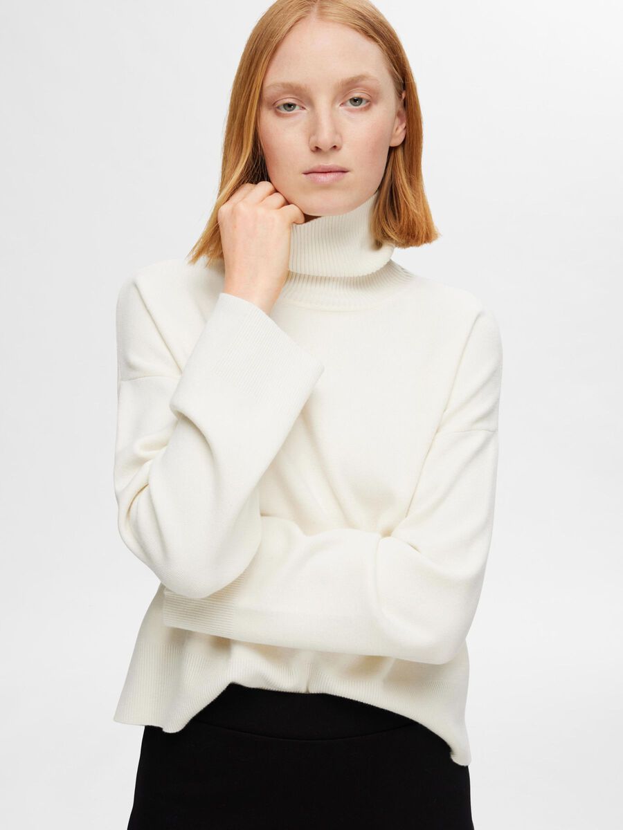 SLF Kamma Roll Neck Knit in Birch