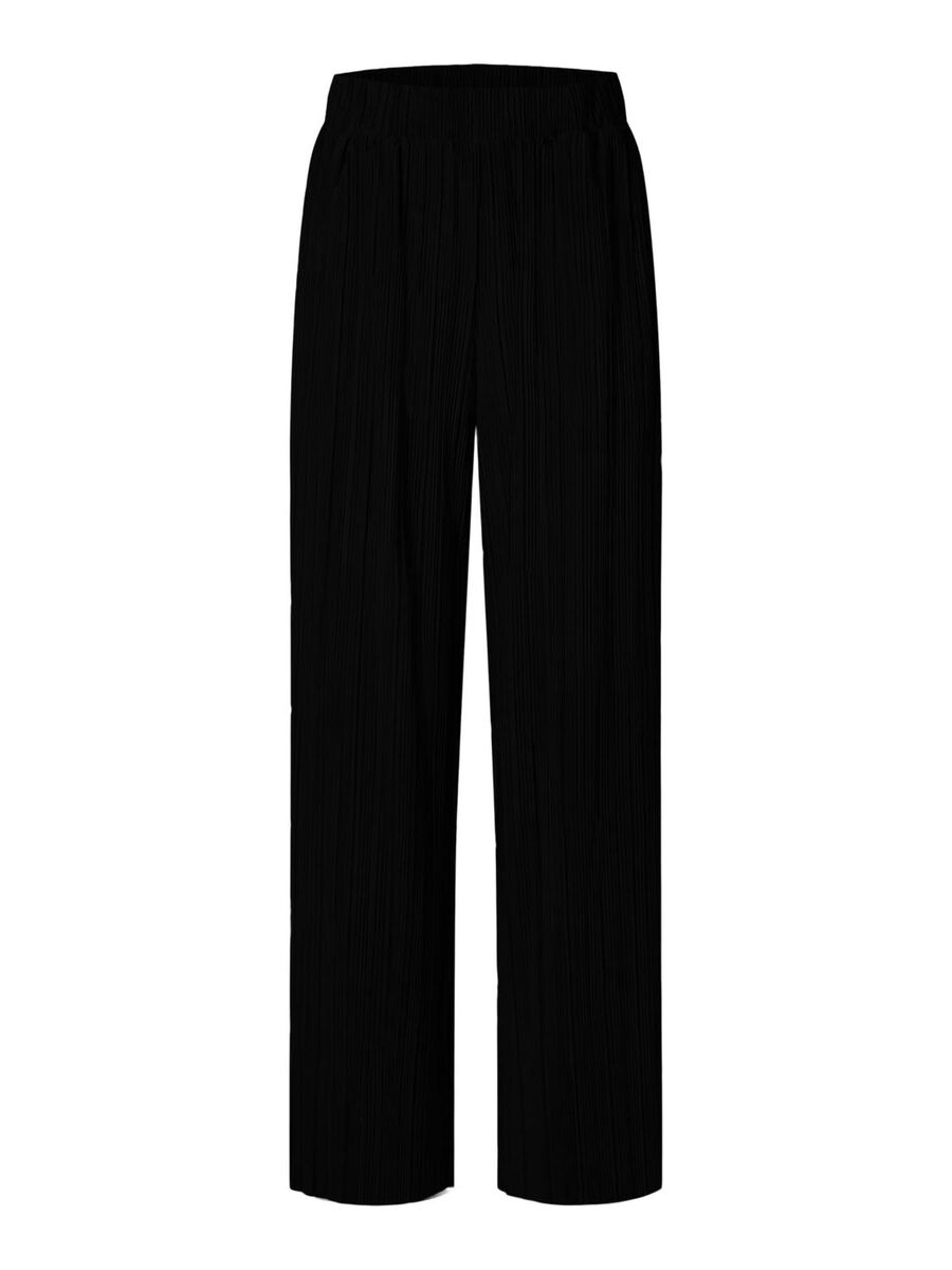 SLF Rya Ellie Plisse Pant in Black