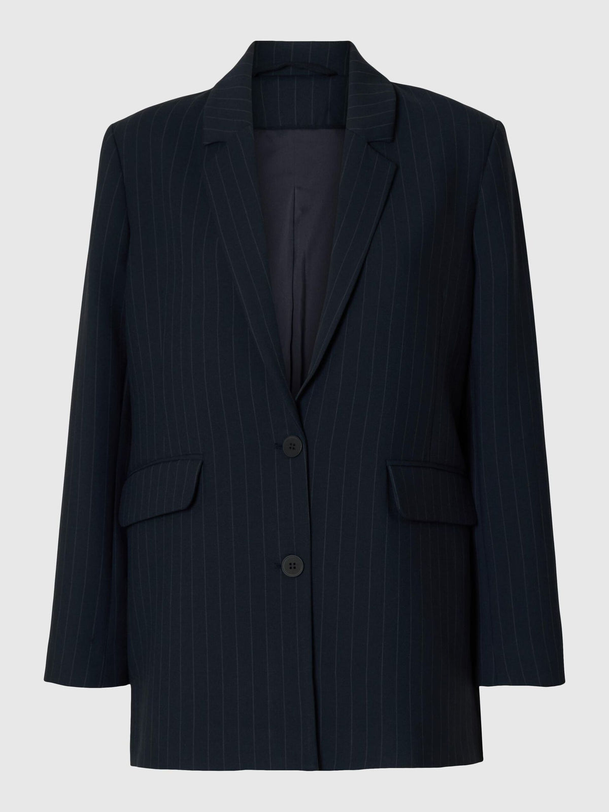 SLF Rita Relaxed Blazer in Dark Sapphire Pin Stripe