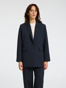 You added <b><u>SLF Rita Relaxed Blazer in Dark Sapphire Pin Stripe</u></b> to your cart.