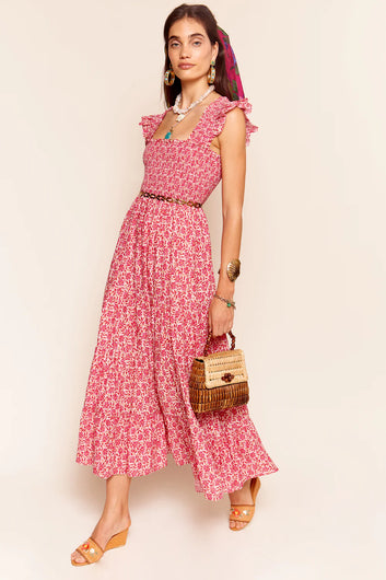 RIXO Kendall Dress in Carnation Raspberry