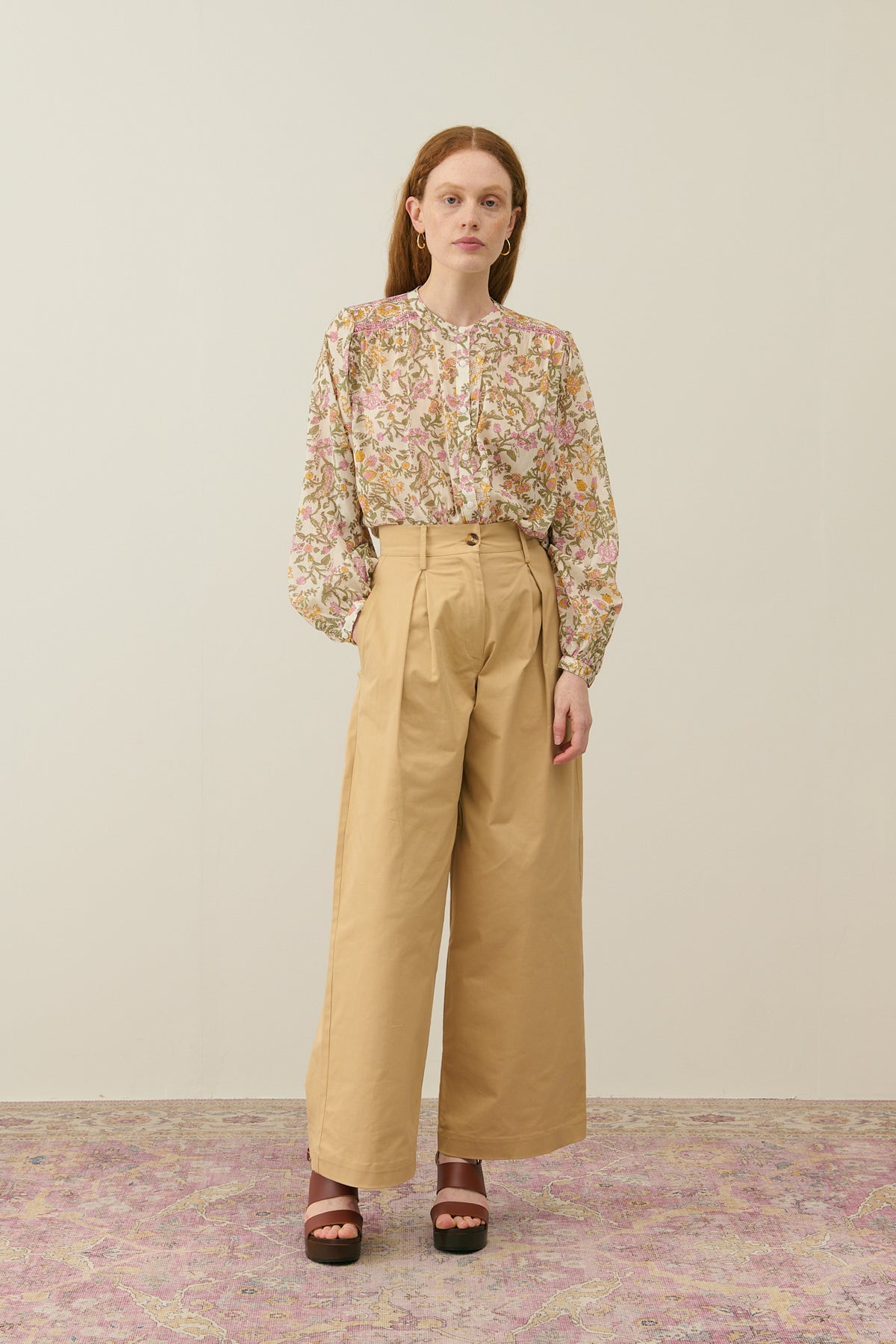 LM Jeanne Shirt in Cream Mimosa Spring