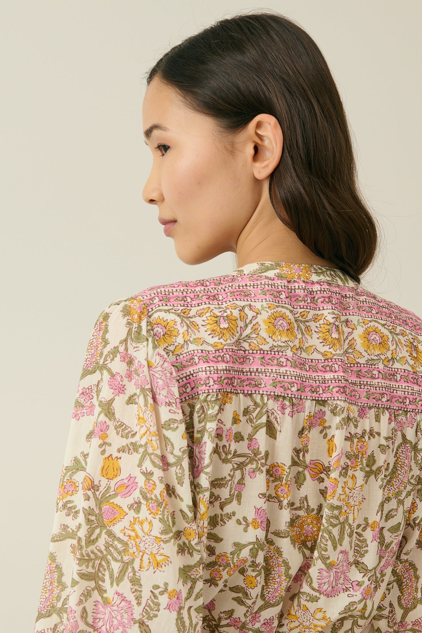 LM Jeanne Shirt in Cream Mimosa Spring