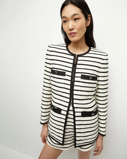 VB Foster Dickey Jacket in Ivory, Black