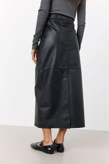 LR Globa Leather Skirt in Black