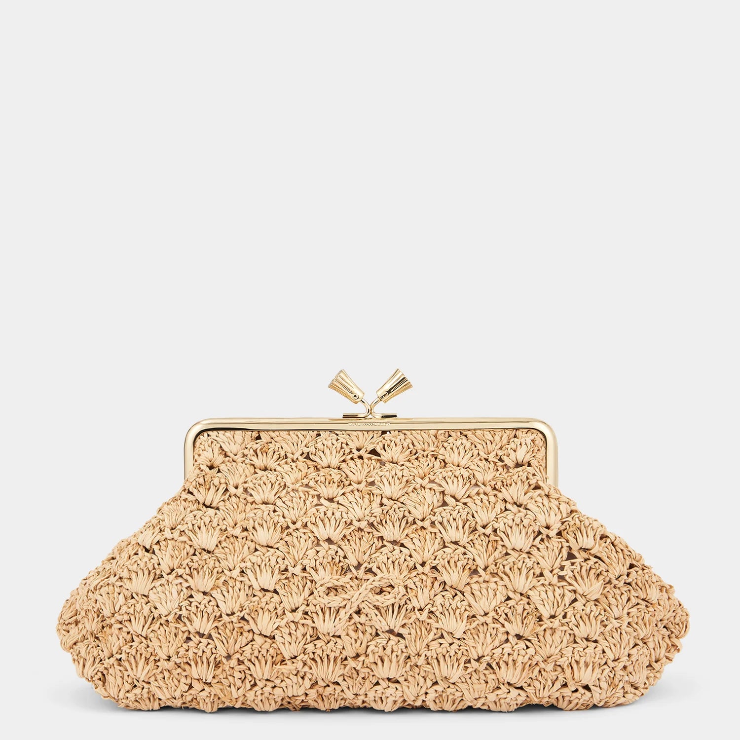 AH Large Maud Clutch Bow in Raffia