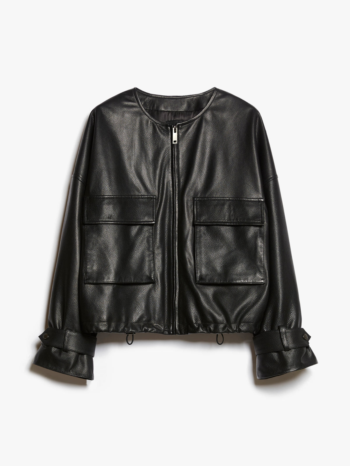 MM Tevere Leather Jacket in Black