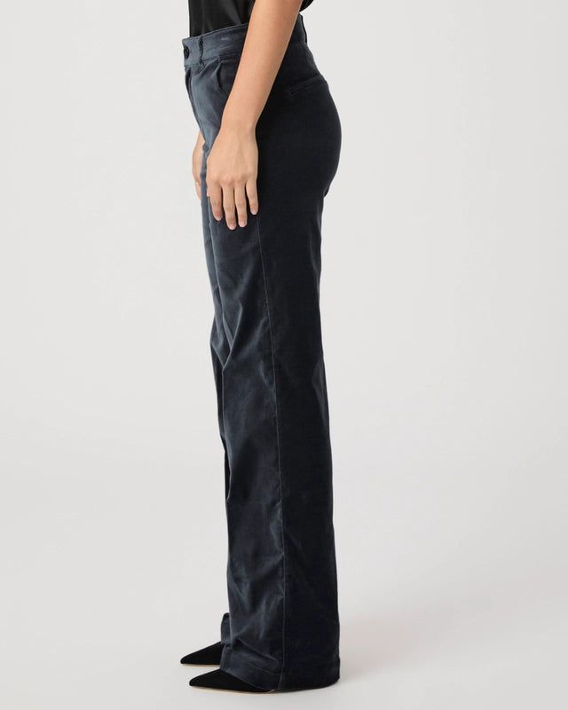 PAIGE Sasha Velvet Trouser in Calico Blue