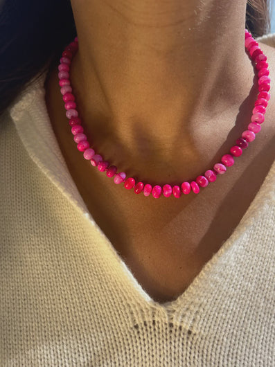 Bon Bon Malibu Pink Opal Necklace