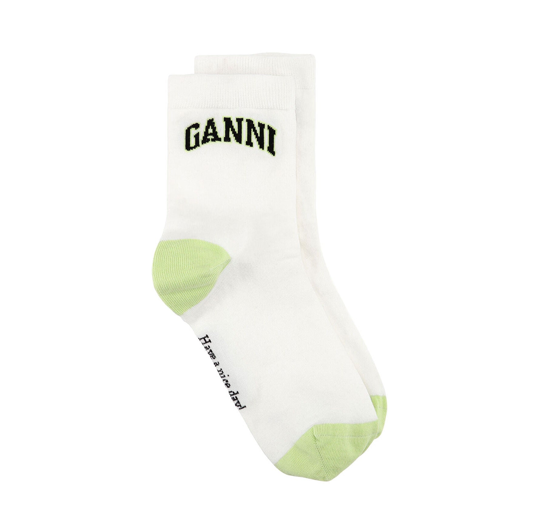 GANNI A5845 Ganni Socks in Egret