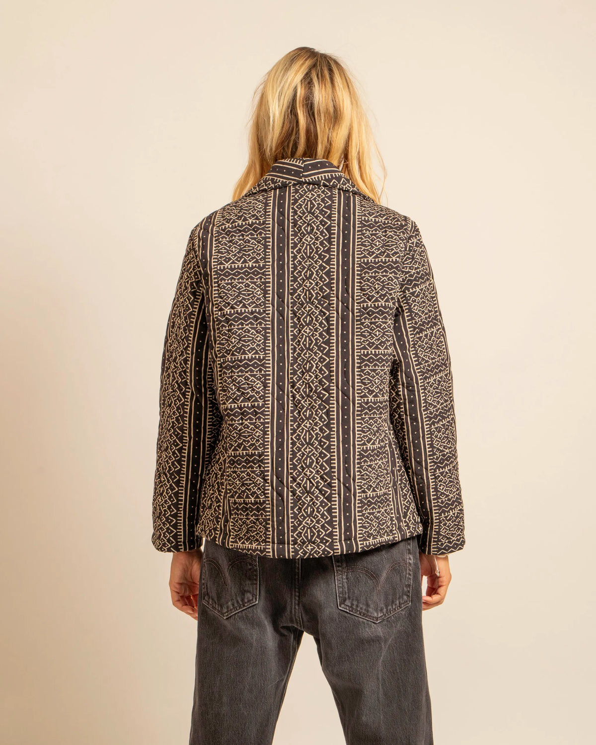 AOKYANOS Cuba Printed Mendoza Jacket in Black