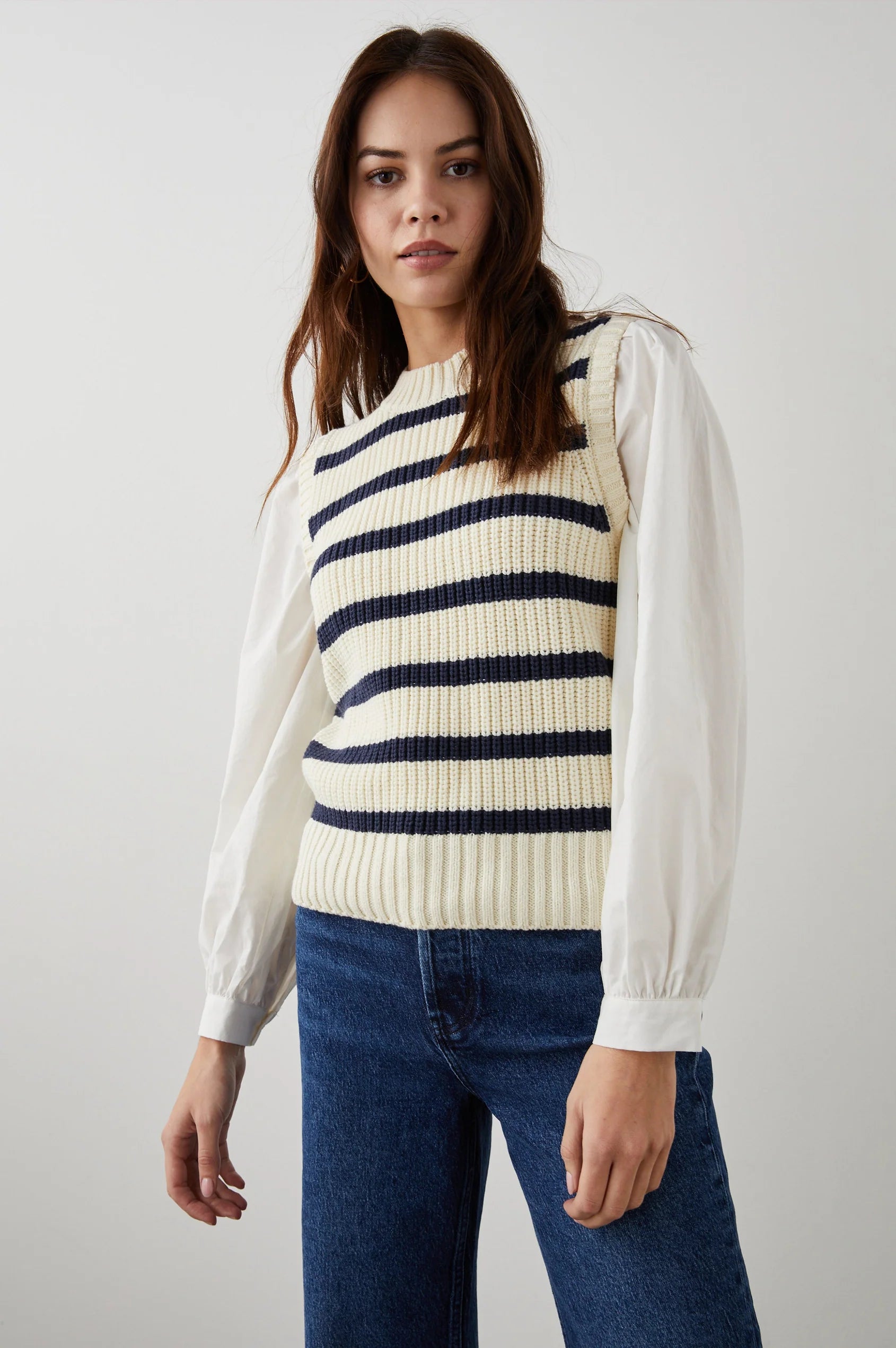 RAILS Bambi SL Striped Knit in Ivory shopatanna