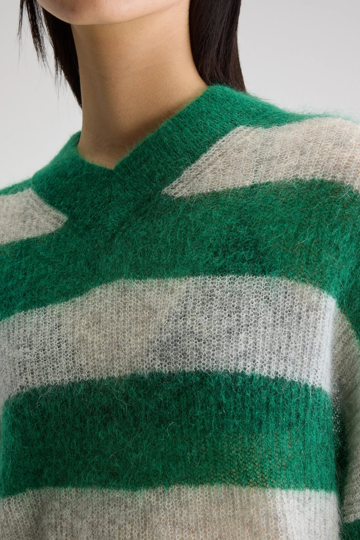 BR Arvy Knit in Green,  Grey Stripe