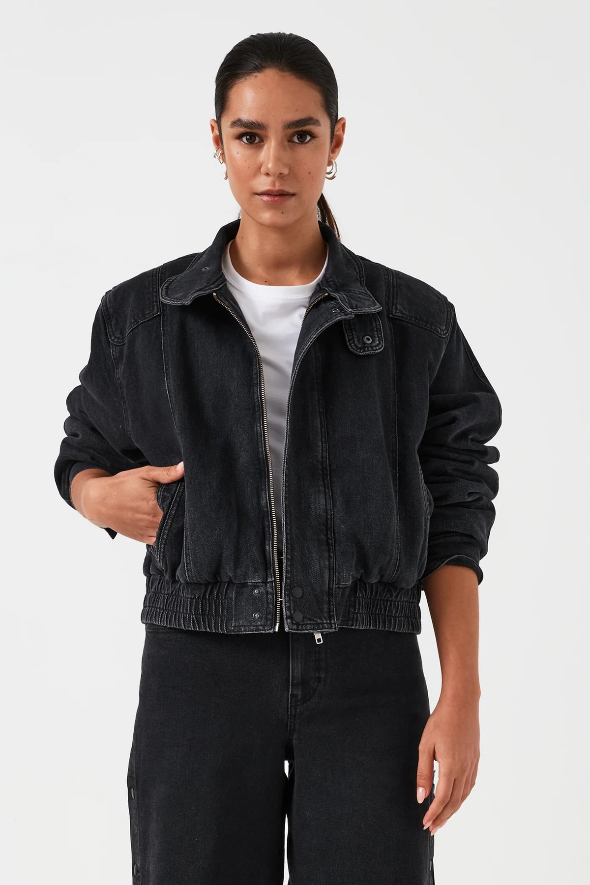 S&M Juno Jacket in Washed Black