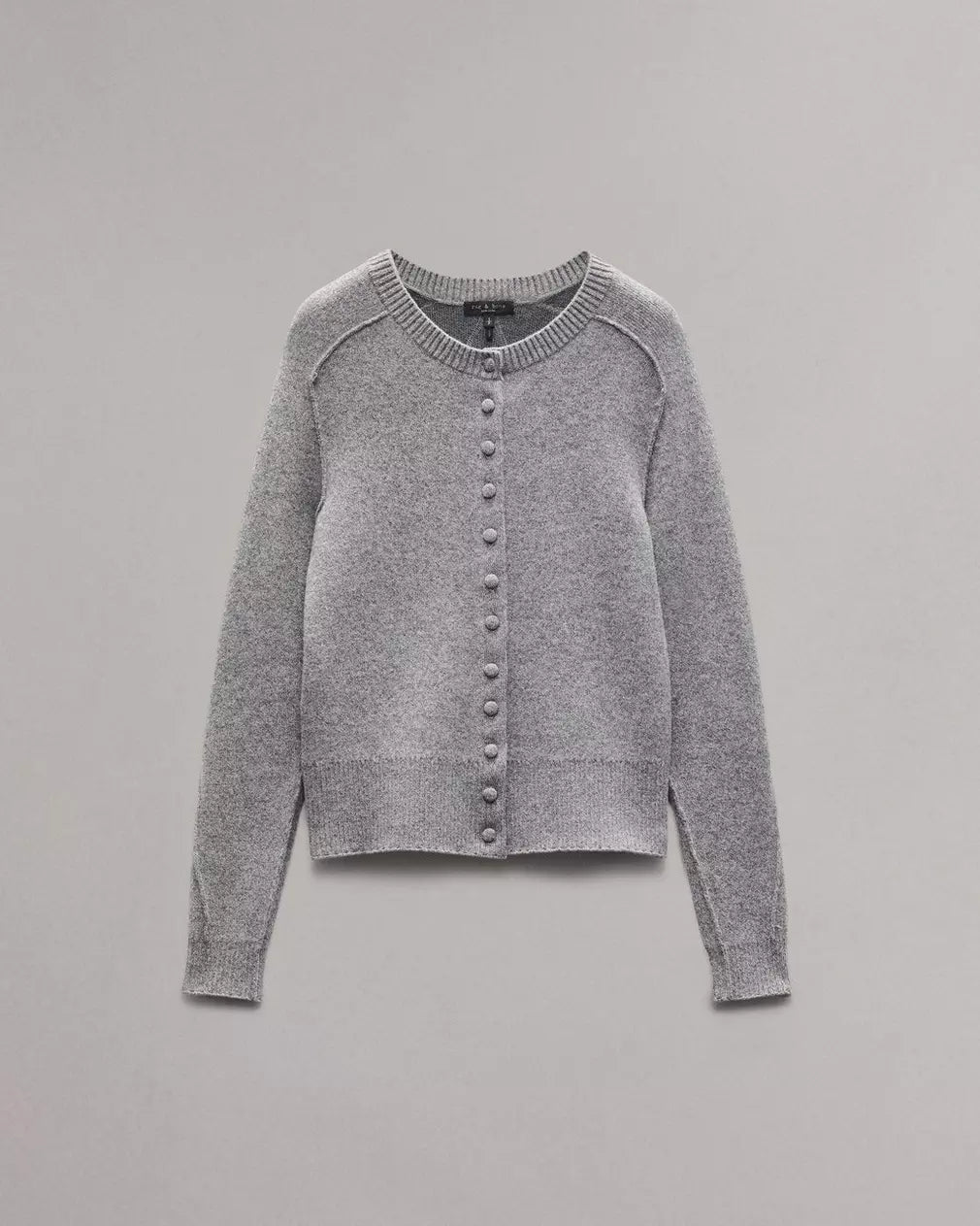 R&B Bridget Crew Cardigan in Grey