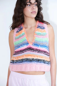 You added <b><u>D&D Ginny Stripe Vest in Pink Multi</u></b> to your cart.