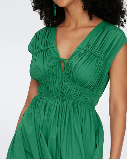 DVF Gillian Dress in Signature Green