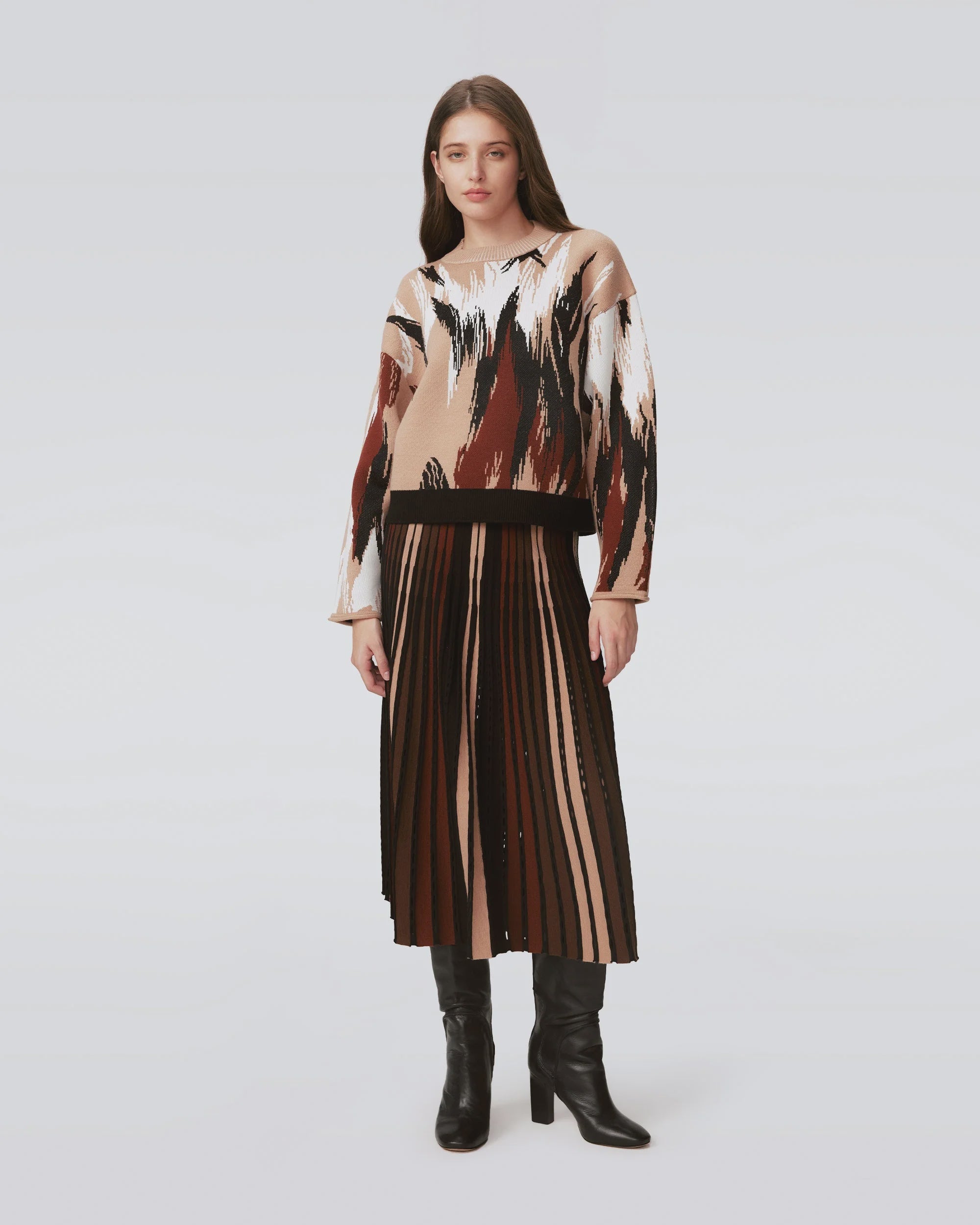 DVF Tribeca Skirt in Camel, Brown