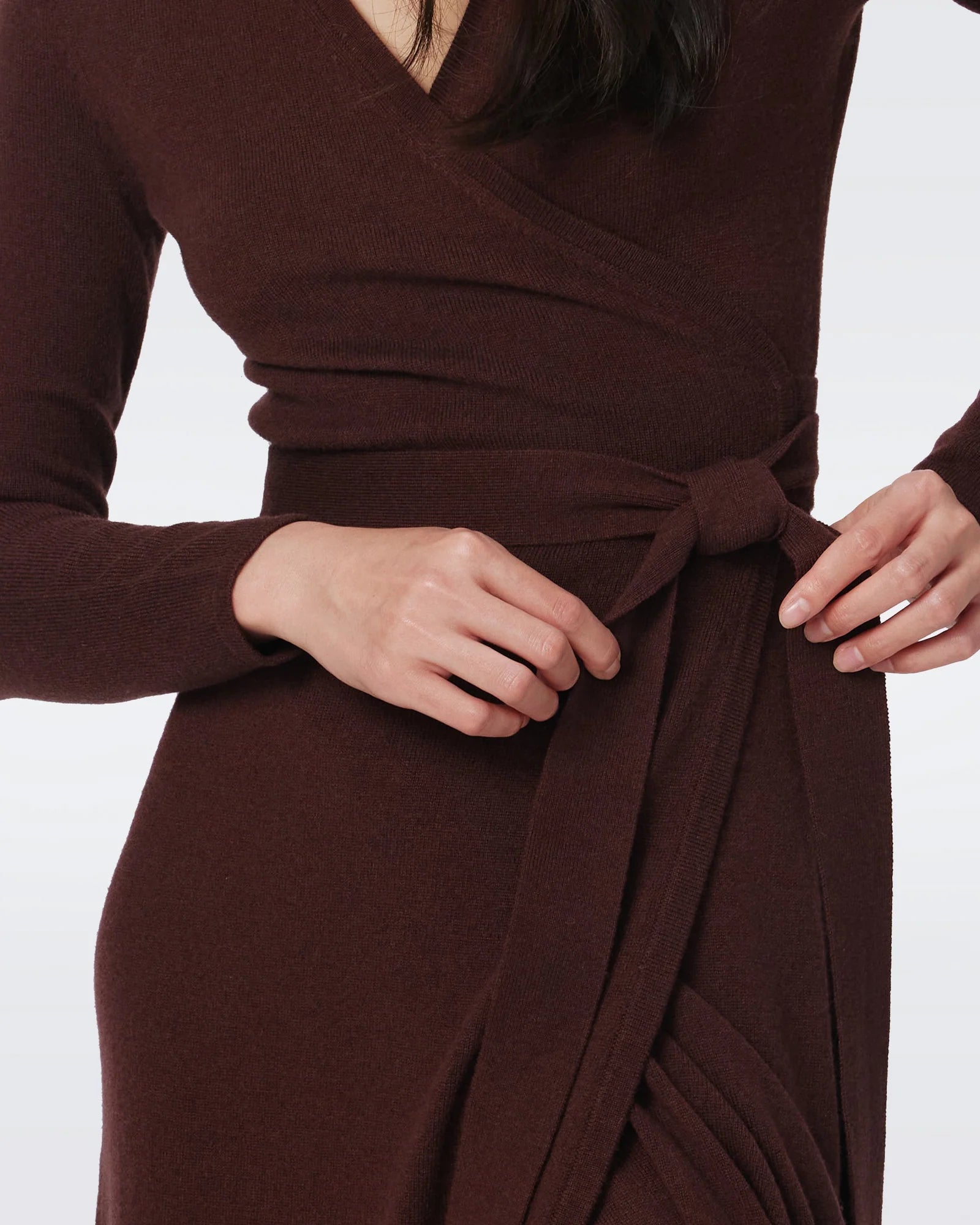 DVF Astrid Dress in Chestnut Brown