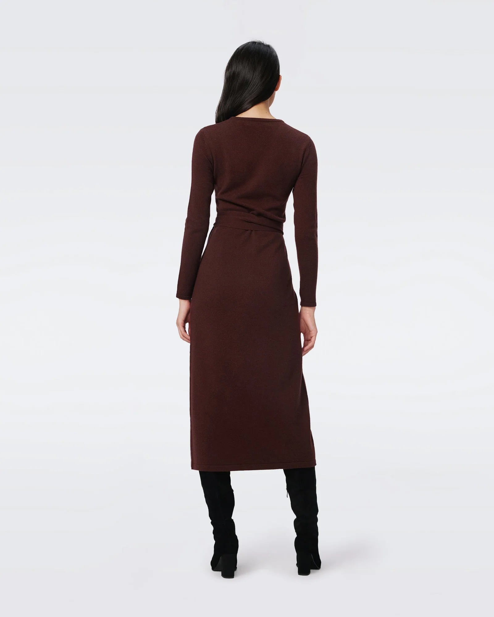 DVF Astrid Dress in Chestnut Brown