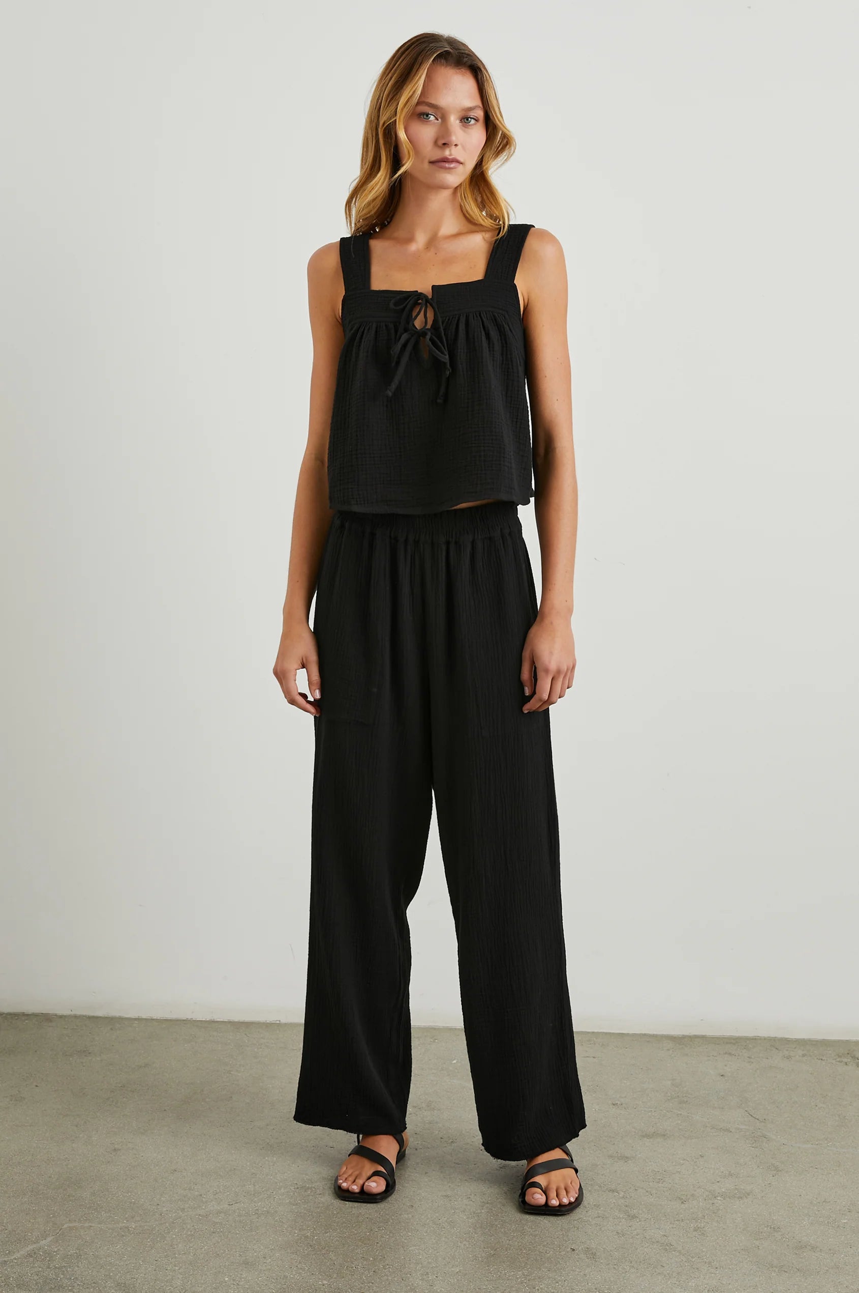 RAILS Enya Top in Black Gauze