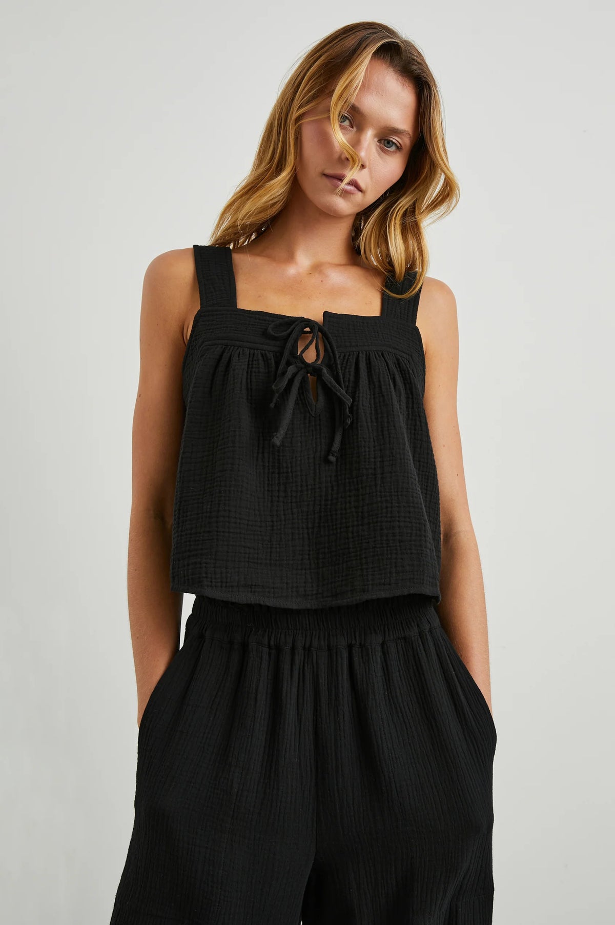 RAILS Enya Top in Black Gauze