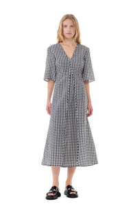 You added <b><u>GANNI F9308 Seersucker Check Dress in Egret</u></b> to your cart.