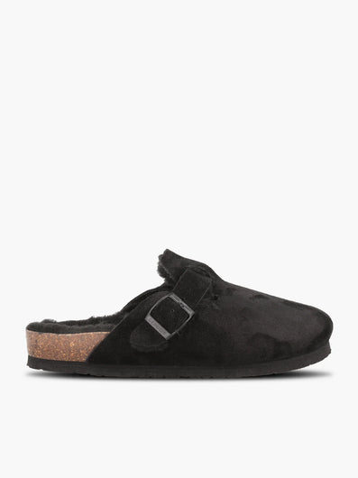 GENUINS  Riva Velour Clog in Black