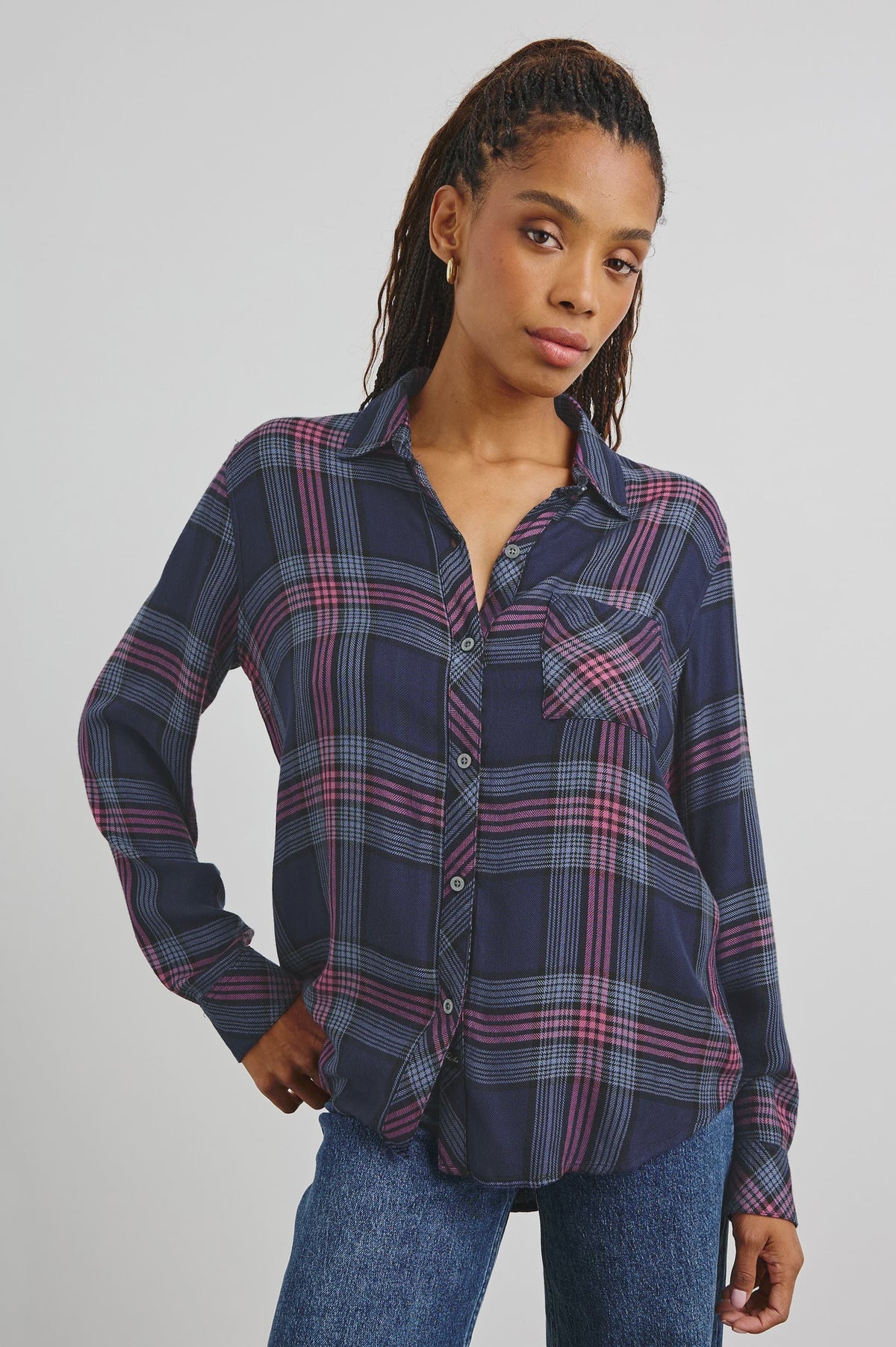 Plaid shirt and sweater best sale