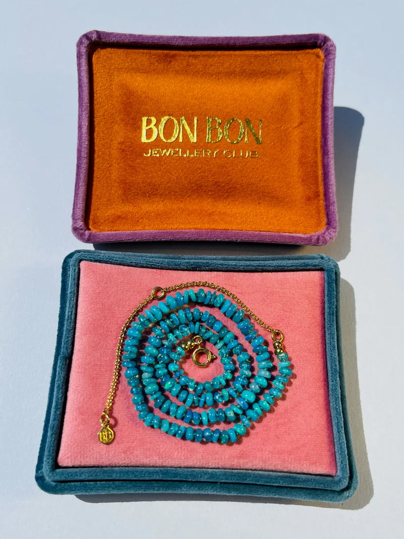 BON BON Turquoise Fire Opal Necklace