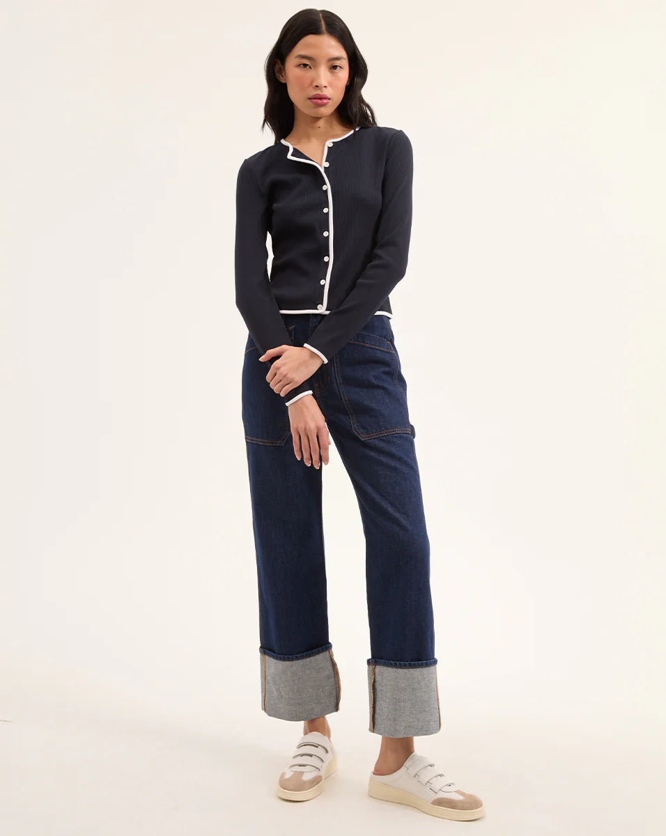 VB Wilmer Cardigan in Navy