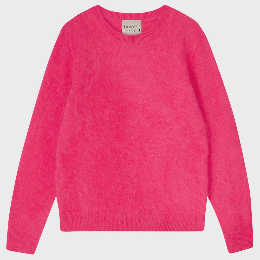 JU Brushed Cashmere Crew in Watermelon