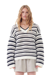 You added <b><u>GANNI K2239 Striped Cotton Pointelle Knit in Black, White</u></b> to your cart.