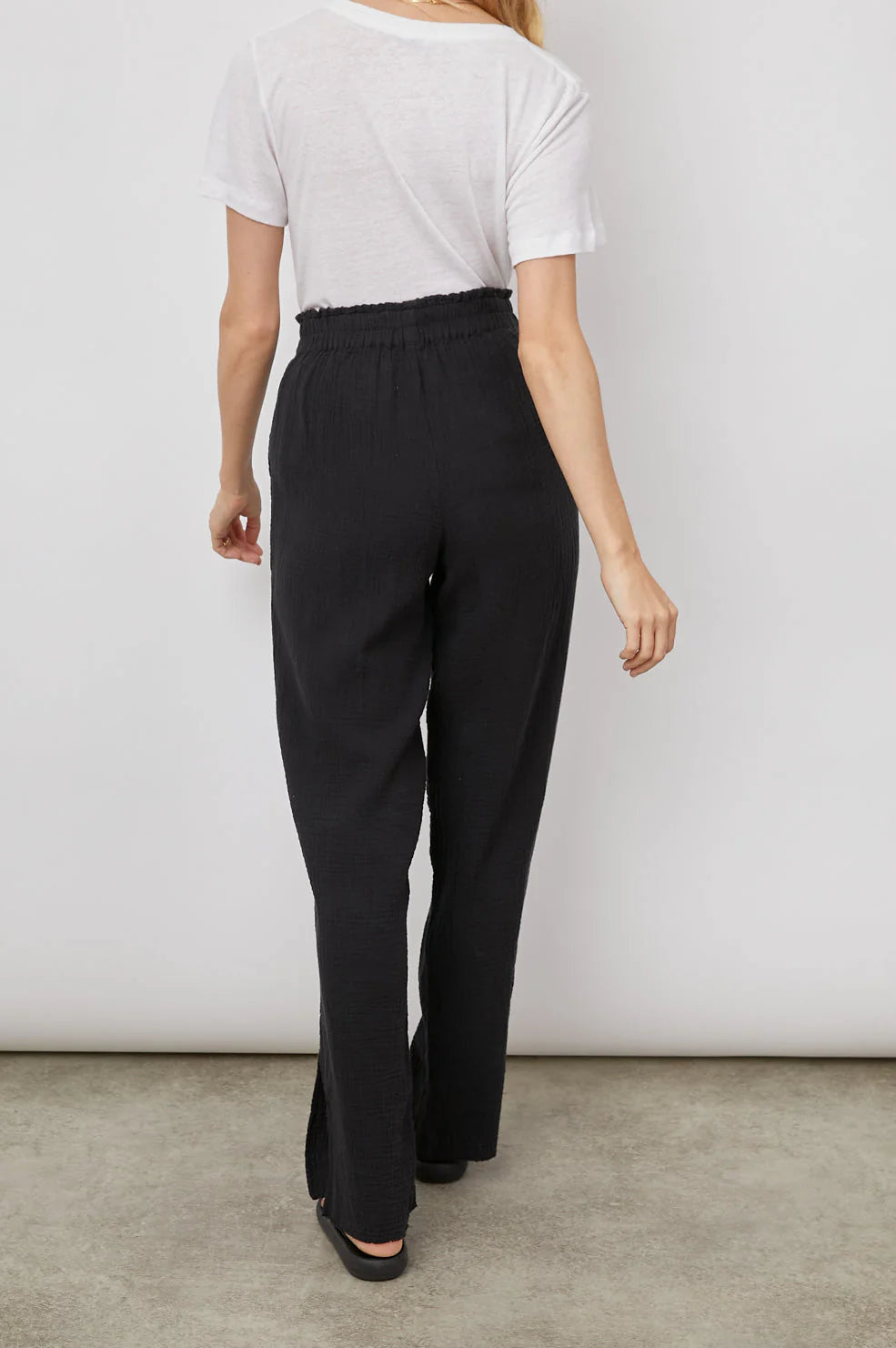 RAILS Leon Crop Trouser in Black Gauze