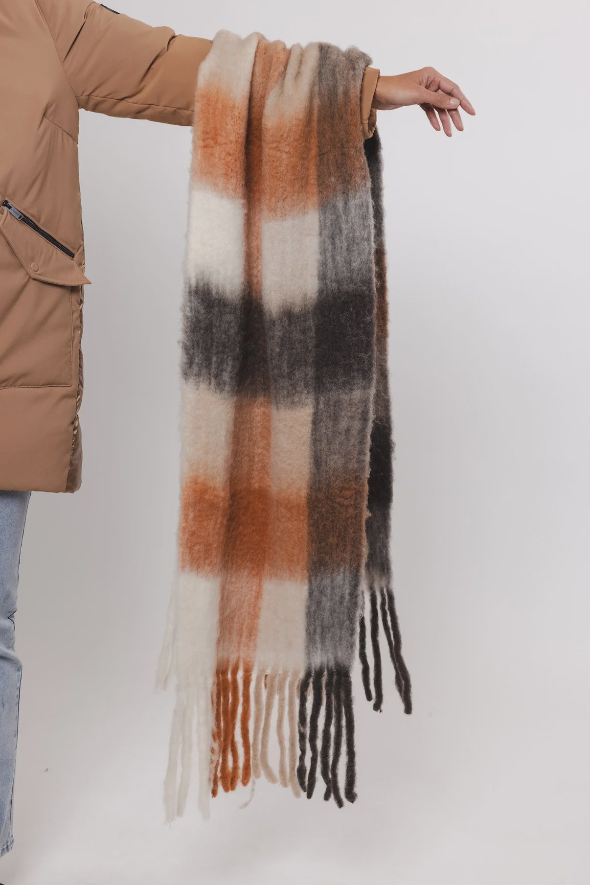 R&P Mavy Scarf in Russet Check