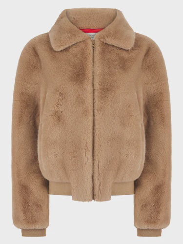 NOOKI Beatrix Faux Fur Jacket in Camel