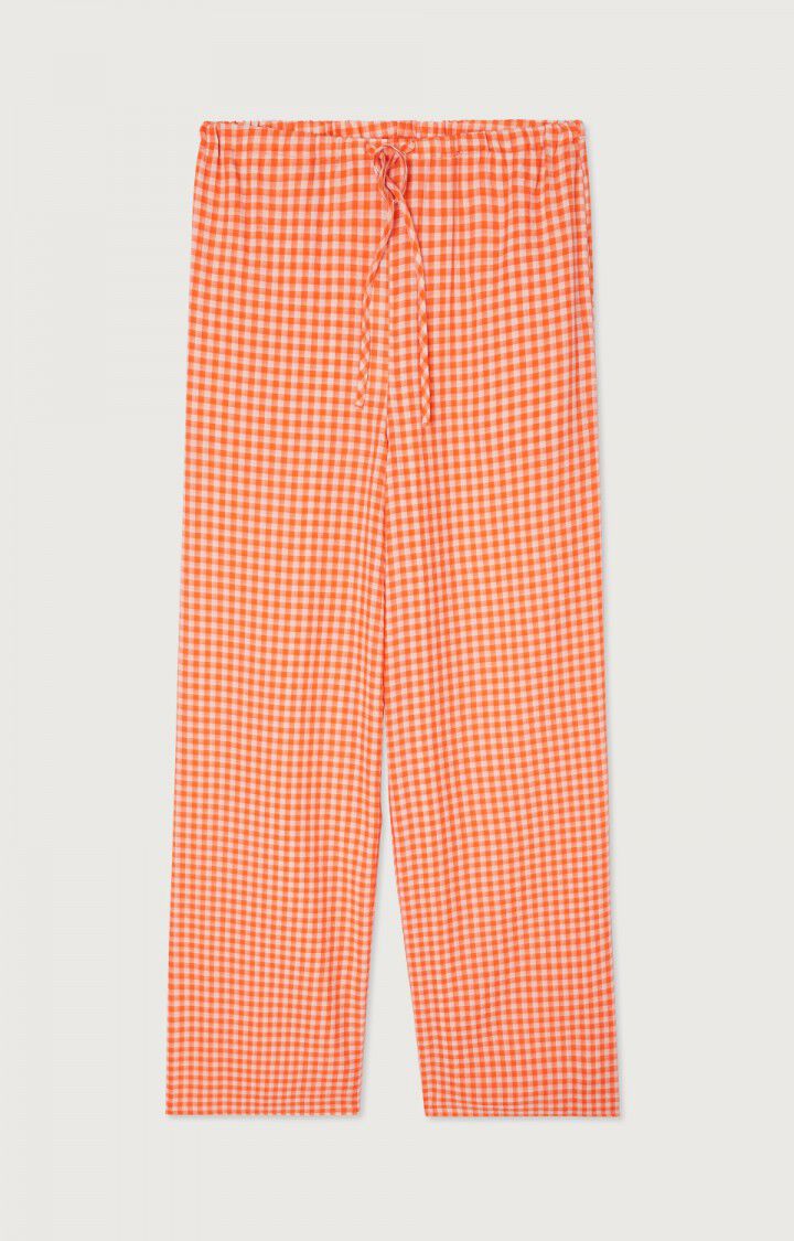 AV Pykaboo Check Trousers in Neon Orange