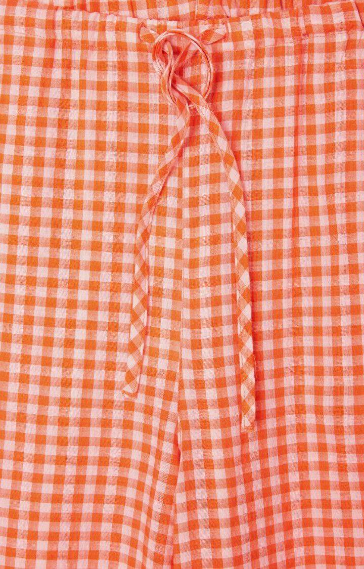 AV Pykaboo Check Trousers in Neon Orange