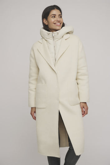 R&P Reni Wool Coat, Removable Down Jacket in Brich