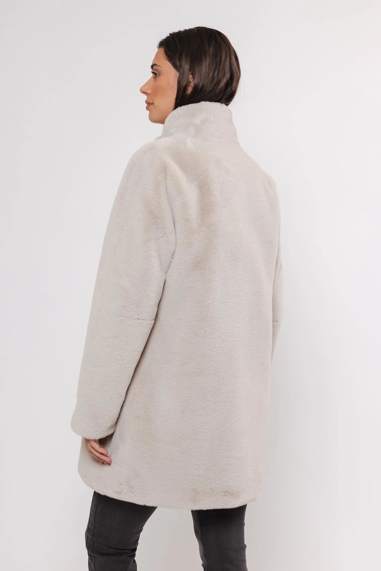 R&P Nonna Faur Fur Coat in Birch