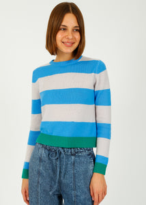 You added <b><u>JU Contrast Stripe Crew in Sky, Fog, Emerald</u></b> to your cart.