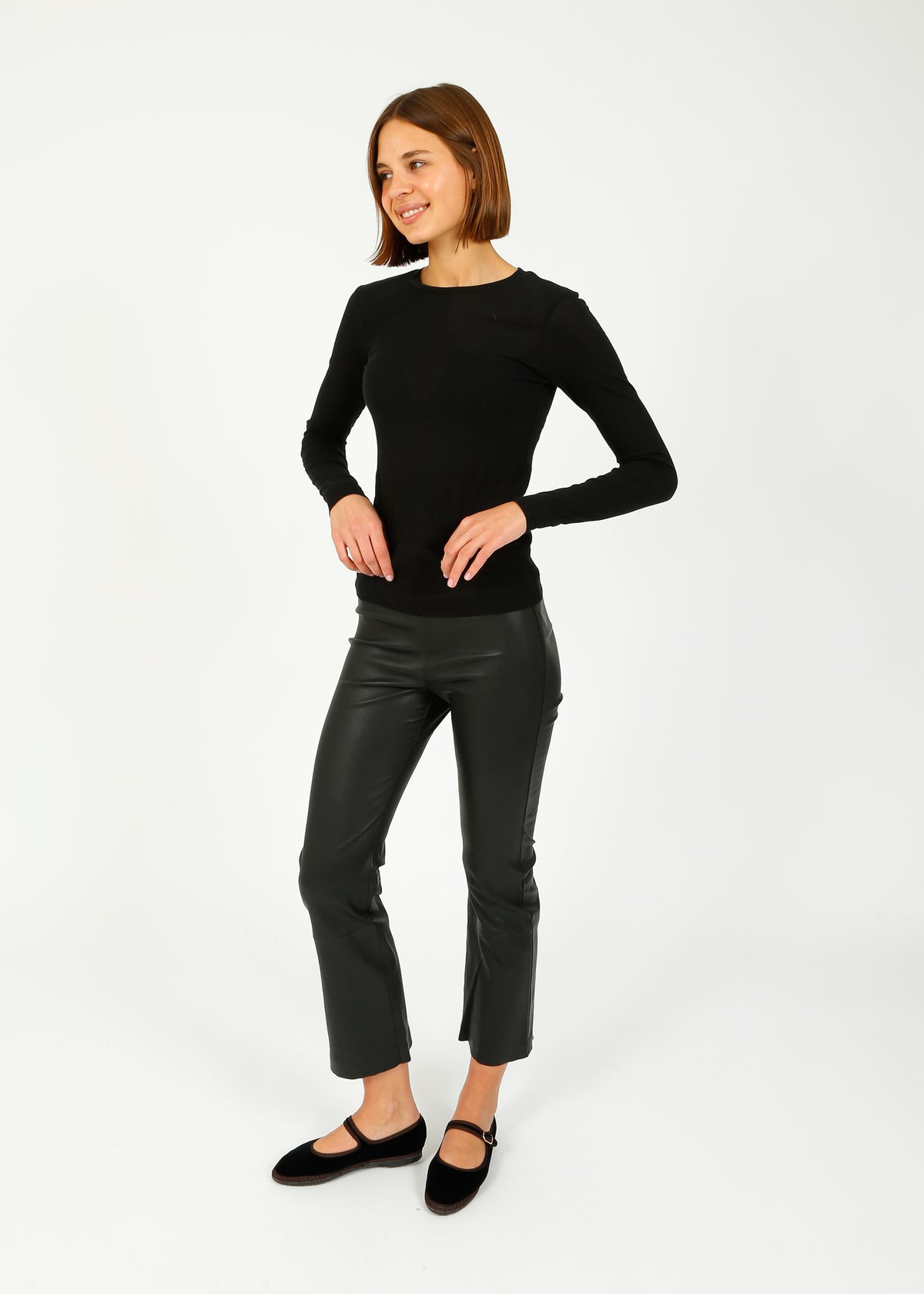 IW Cedar Leather Pant in Black