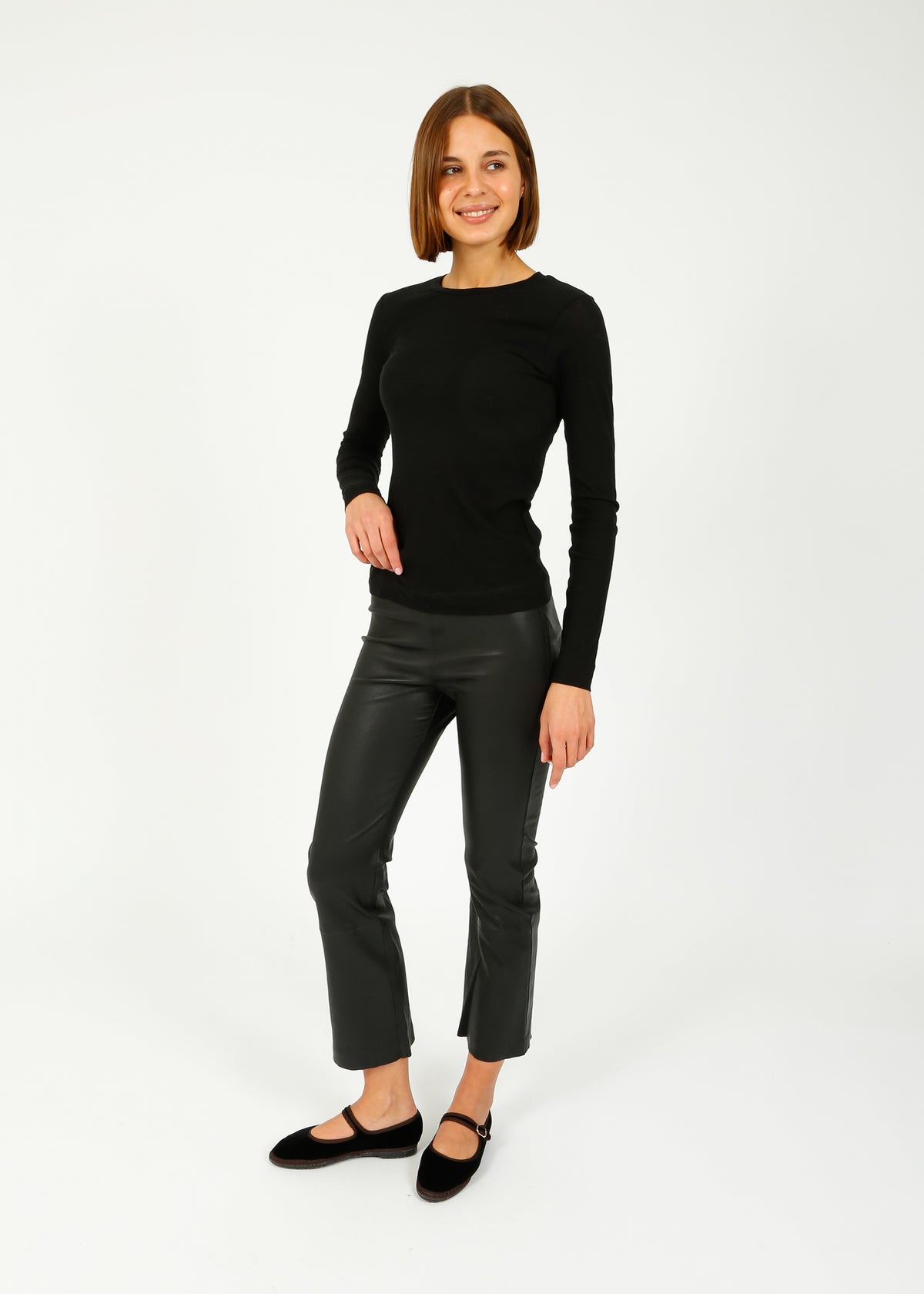 IW Cedar Leather Pant in Black