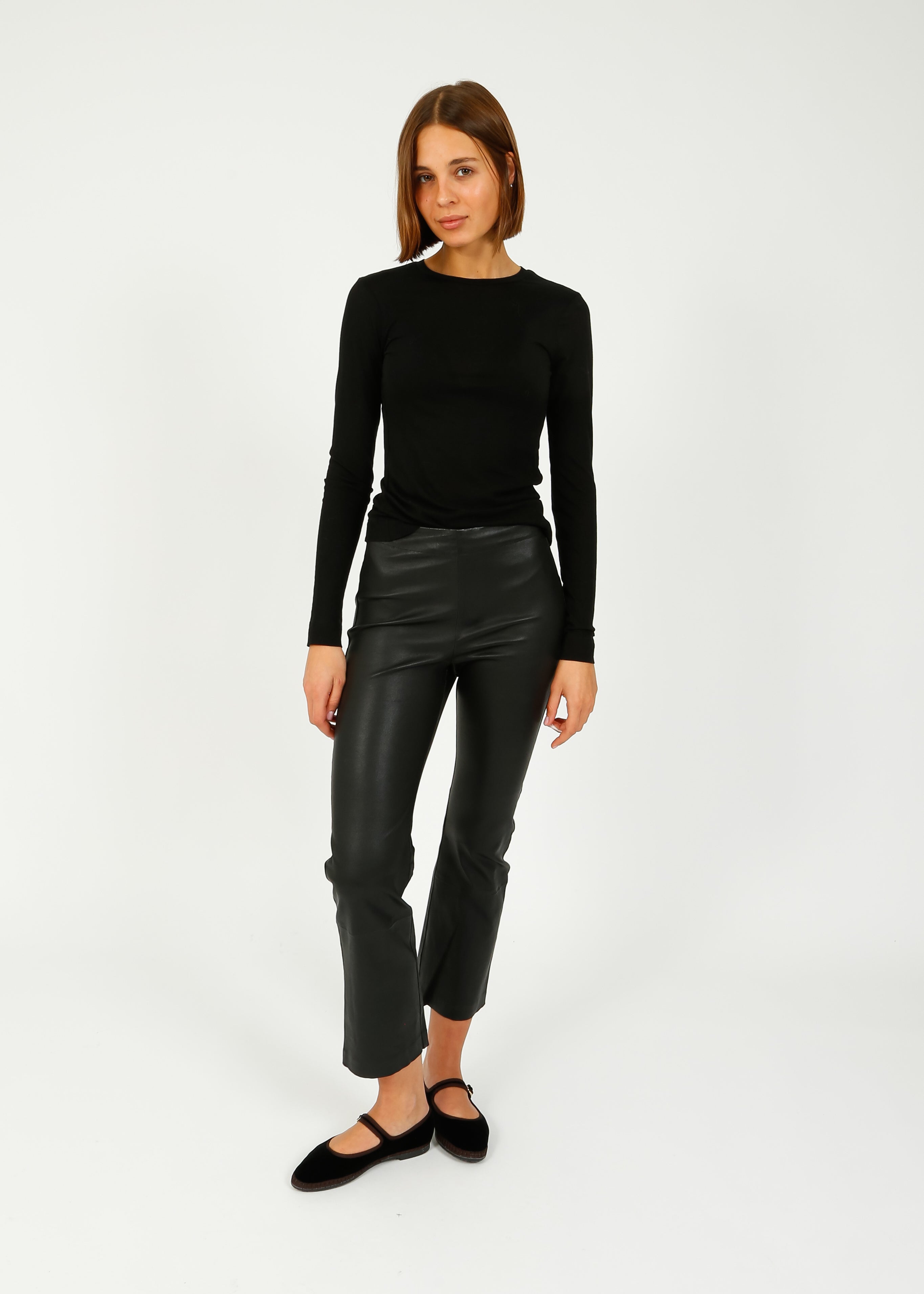 IW Cedar Leather Pant in Black