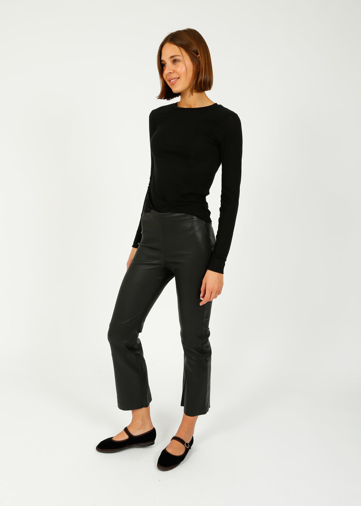 IW Cedar Leather Pant in Black